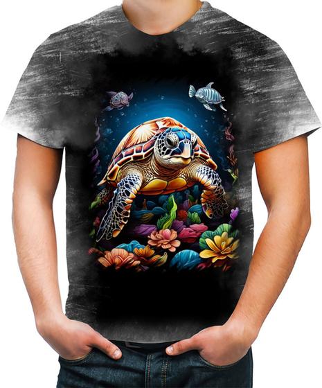 Imagem de Camiseta Desgaste de Tartaruga Marinha Desenhada 6