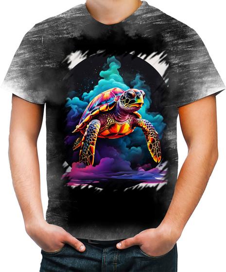 Imagem de Camiseta Desgaste de Tartaruga Marinha Neon Style 1