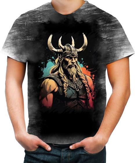 Imagem de Camiseta Desgaste Guerreiro Viking Nórdico Tribo 1