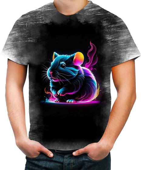 Imagem de Camiseta Desgaste Hamster Neon Pet Estimação 16