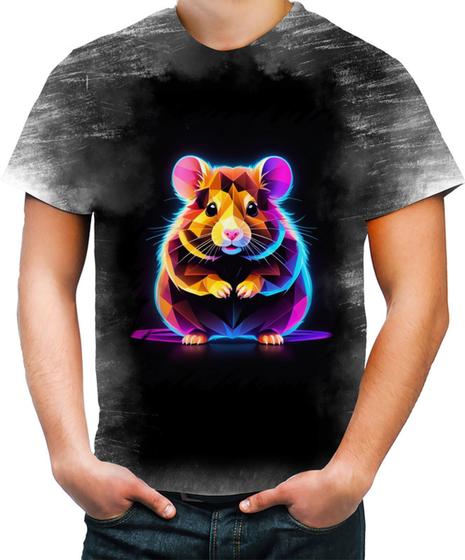 Imagem de Camiseta Desgaste Hamster Neon Pet Estimação 6