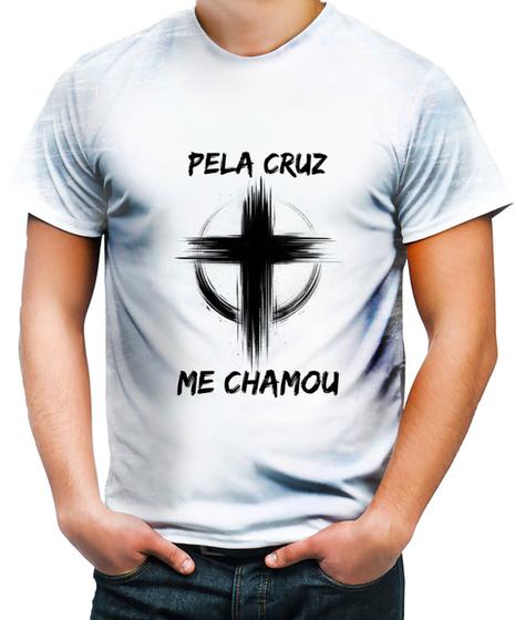 Imagem de Camiseta Desgaste Jesus Pela Cruz me Chamou Cristã 1