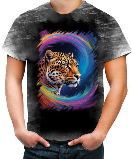 Imagem de Camiseta Desgaste Leopardo Velocidade Felino Panthera 4