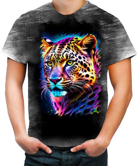 Imagem de Camiseta Desgaste Leopardo Velocidade Felino Panthera 5