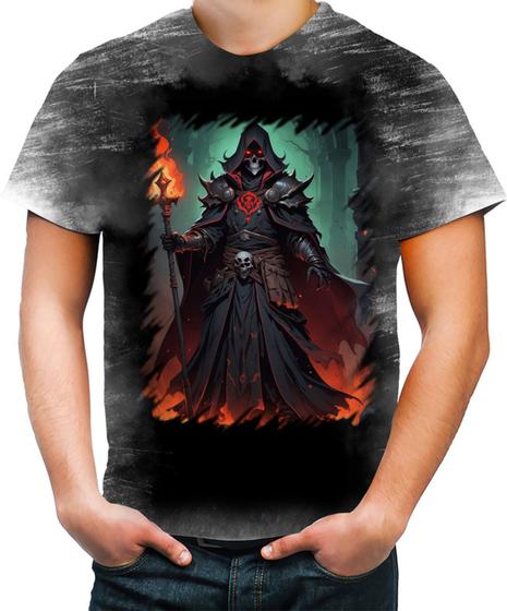 Imagem de Camiseta Desgaste Lich Ancião Desenhado Magia 14