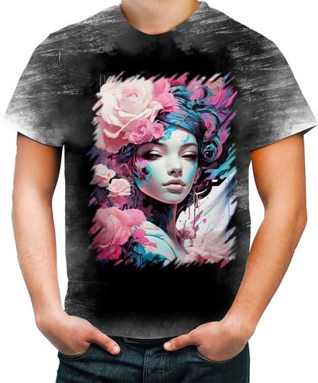 Imagem de Camiseta Desgaste Mulher de Rosas Paixão 10