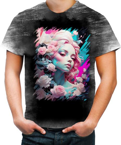 Imagem de Camiseta Desgaste Mulher de Rosas Paixão 4