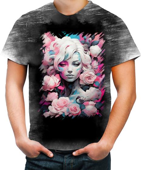 Imagem de Camiseta Desgaste Mulher de Rosas Paixão 7