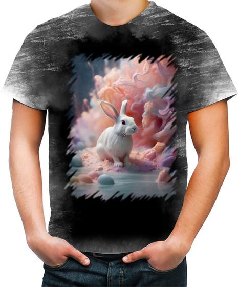 Imagem de Camiseta Desgaste Páscoa Coelhinho Explosão de Cores 1