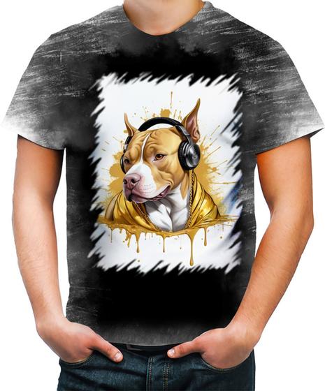Imagem de Camiseta Desgaste Pitbull com Headphones 1