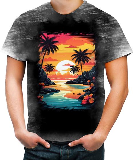 Imagem de Camiseta Desgaste Praia Paradisíaca Vintage 19