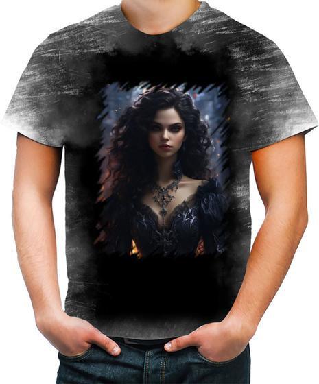 Imagem de Camiseta Desgaste Vampira Sangue Noturna Morcego Lenda 5