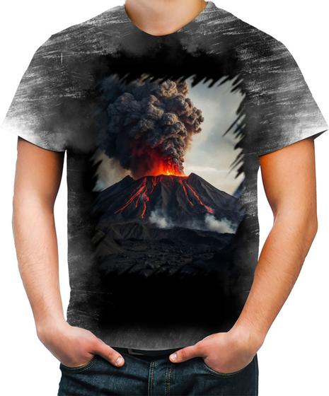 Imagem de Camiseta Desgaste Vulcão em Erupção Destruição 7