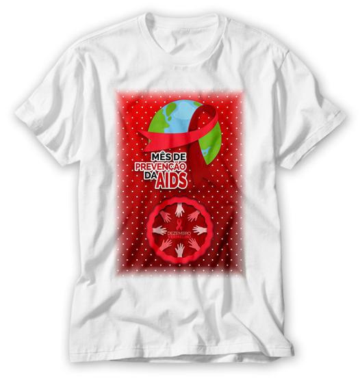 Imagem de Camiseta dezembro vermelho mês de prevenção e combate a aids