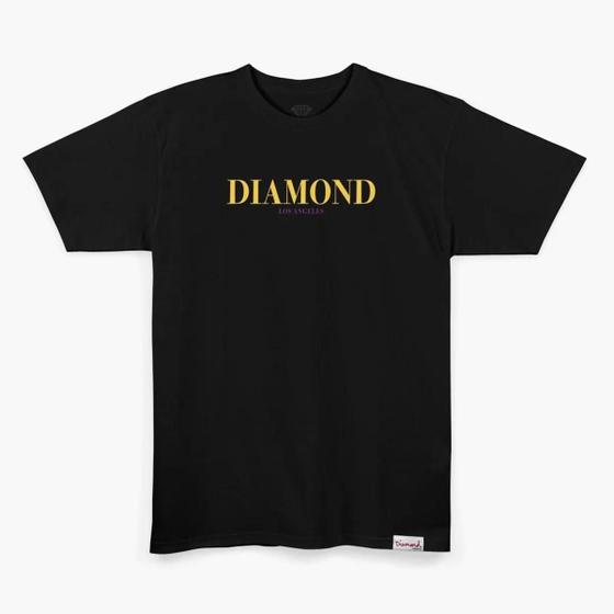 Imagem de Camiseta diamond supply elegant tee black original com nota fiscal