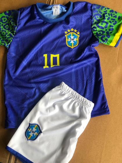 Menor preço em Camiseta do brasil copa do mundo infantil menino e menina 2 ao 14