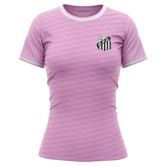 Imagem de Camiseta do Santos Feminina Lilas Lark Oficial Braziline