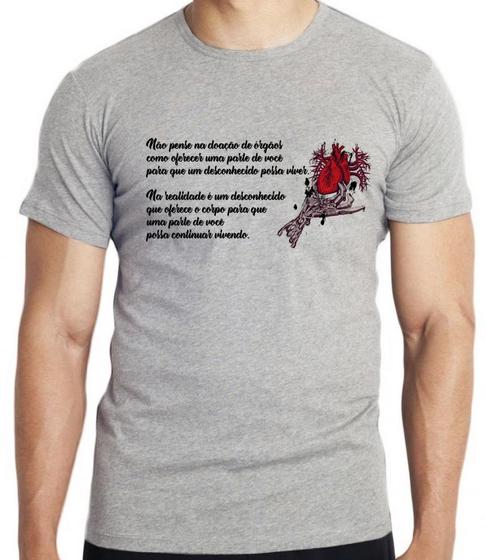 Imagem de Camiseta Doação de Órgãos  Blusa criança infantil juvenil adulto camisa tamanhos