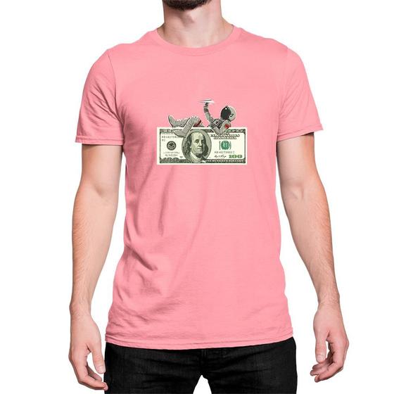 Imagem de Camiseta Dólar Astronauta Avião Dinheiro Money Papel Capacete