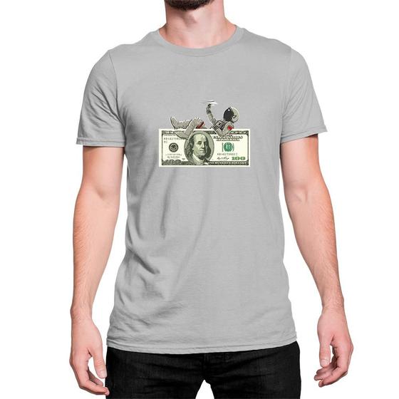Imagem de Camiseta Dólar Astronauta Avião Dinheiro Money Papel Capacete