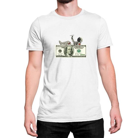 Imagem de Camiseta Dólar Astronauta Avião Dinheiro Money Papel Capacete