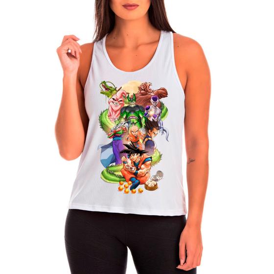 Imagem de Camiseta Dragon Ball Z Goku Branca Feminina13