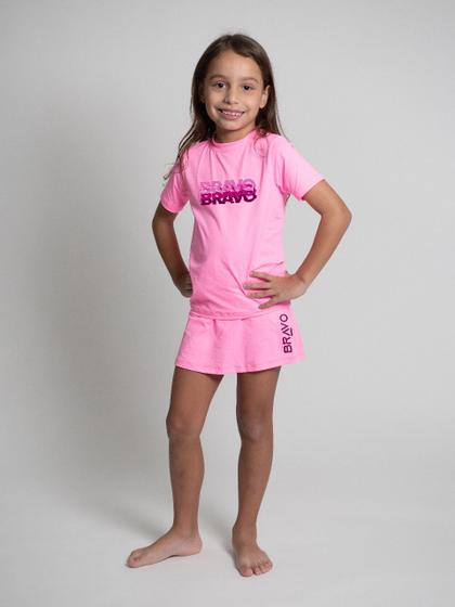 Imagem de Camiseta Dry Cool Infantil Shades Manga Curta Rosa Claro