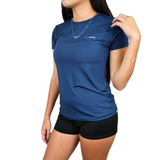 Imagem de Camiseta Dry Fit Feminino Azul Marinho