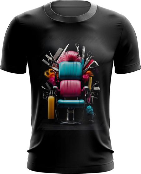 Imagem de Camiseta Dryfit Barbeiro Barbearia Corte Tesoura 1