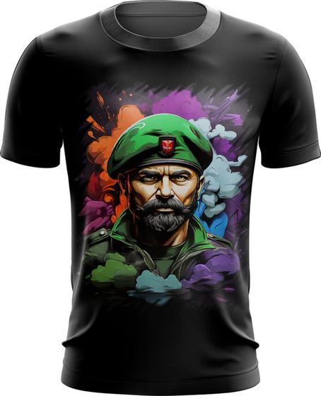 Imagem de Camiseta Dryfit Boina Verde Soldado Batalhão 5