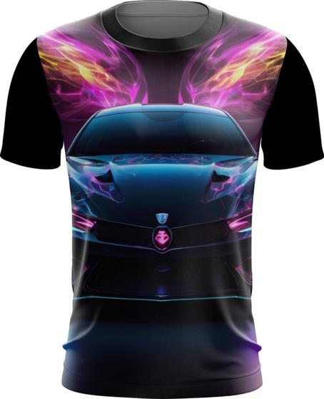 Imagem de Camiseta Dryfit Carro Neon Dark Silhuette Sportive 2