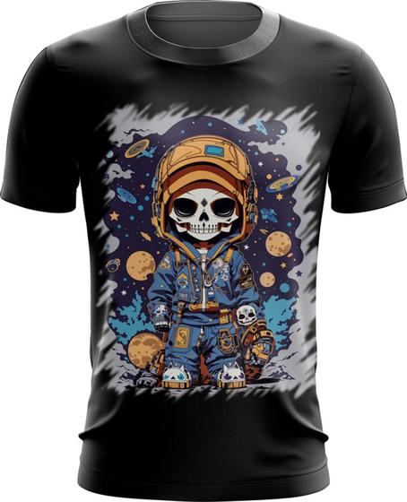 Imagem de Camiseta Dryfit Caveira Infantil Estilosa Unif 1