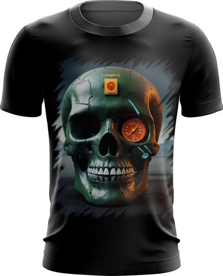 Imagem de Camiseta Dryfit Caveira Militar Logo Guerra 2