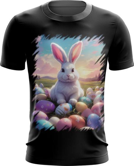 Imagem de Camiseta Dryfit Coelhinho da Páscoa com Ovos de Páscoa 1