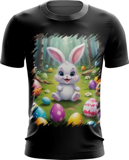 Imagem de Camiseta Dryfit Coelhinho da Páscoa Traço Infantil 1