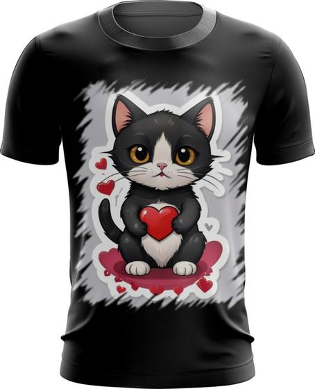 Imagem de Camiseta Dryfit Dia dos Namorados Gatinho 1