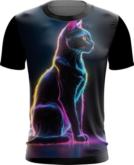 Imagem de Camiseta Dryfit Gato Dark Silhueta Fantasmagórica 1