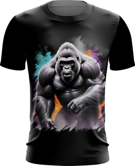 Imagem de Camiseta Dryfit Gorila Furioso Força Feroz Zoo 4