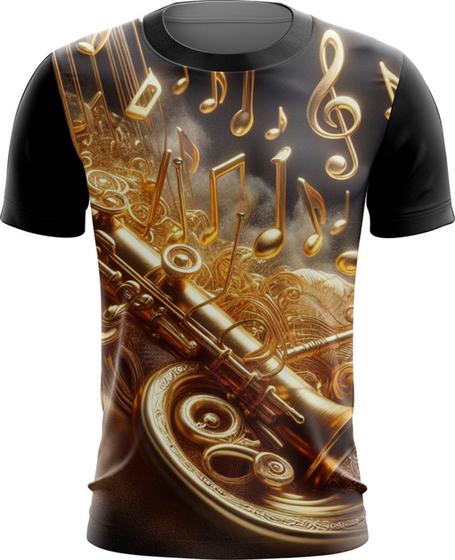 Imagem de Camiseta Dryfit Instrumentos de Ouro Notas Vivas 1