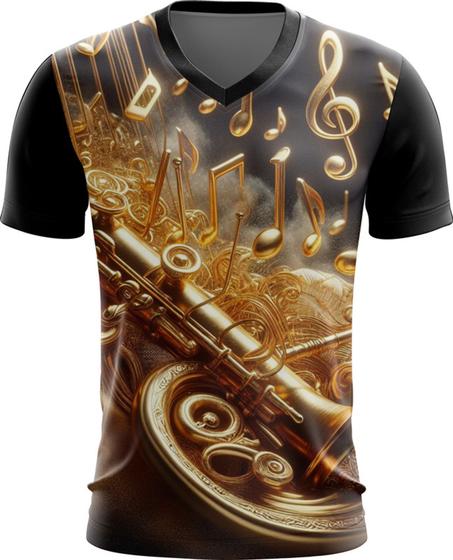 Imagem de Camiseta Dryfit Instrumentos de Ouro Notas Vivas 1 V