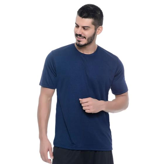 Imagem de Camiseta DryFit Masculina de Academia Justa Apertada Modelagem SlimFit Para Esportes Corrida 100%Poliester