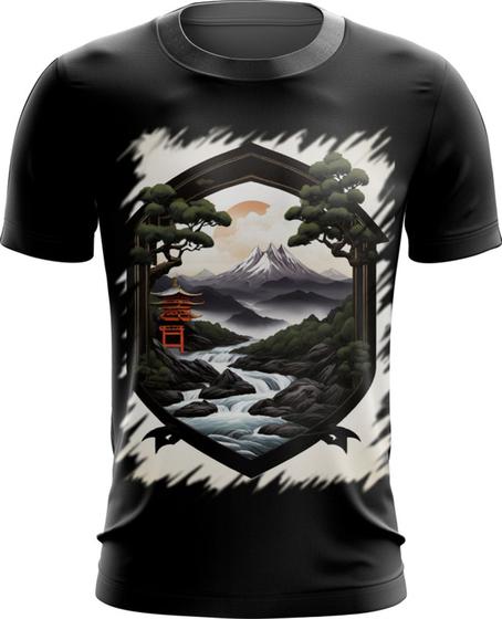 Imagem de Camiseta Dryfit Paisagem Oriental Portão Torii 3