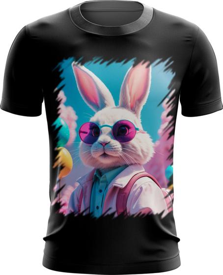 Imagem de Camiseta Dryfit Páscoa Coelhinho Traços Vaporwave 3