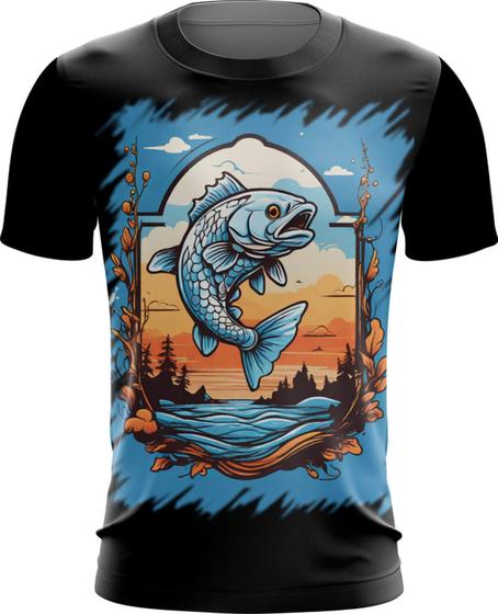 Imagem de Camiseta Dryfit Pesca Esportiva Peixes Azul Paz 4