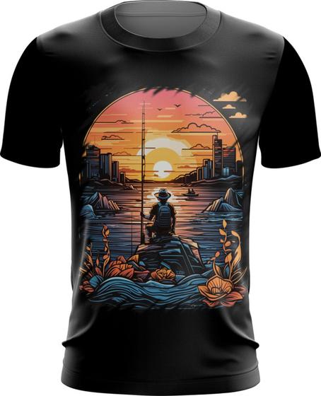 Imagem de Camiseta Dryfit Pesca Esportiva Pôr do Sol Peixes 2