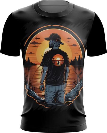 Imagem de Camiseta Dryfit Pesca Esportiva Pôr do Sol Peixes 21