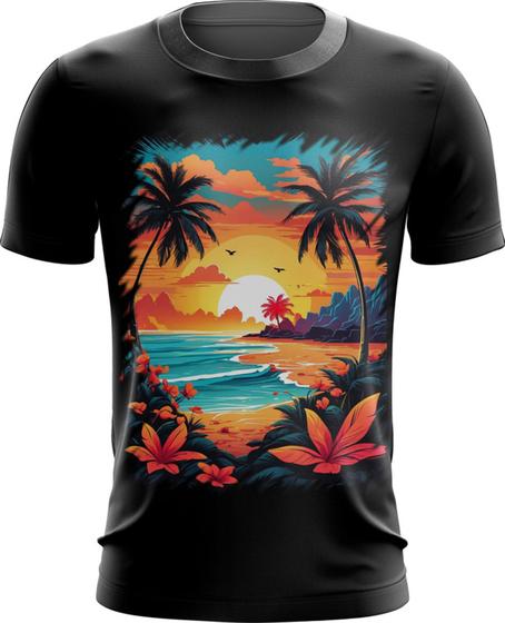 Imagem de Camiseta Dryfit Praia Paradisíaca Vintage 13