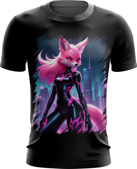 Imagem de Camiseta Dryfit Raposa Humanóide Vaporwave 1