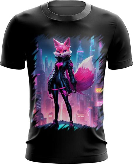 Imagem de Camiseta Dryfit Raposa Humanóide Vaporwave 10