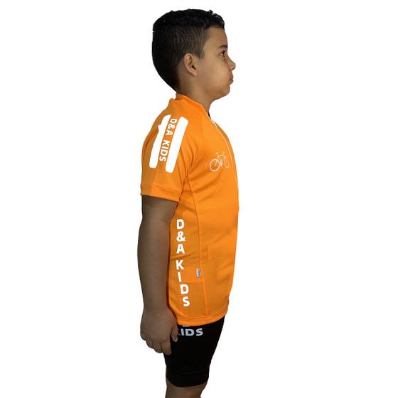 Imagem de Camiseta e Bermuda acolchoada Camisa Shorts Criança Ciclista Bike Kids (Conjunto Ciclismo Infantil)